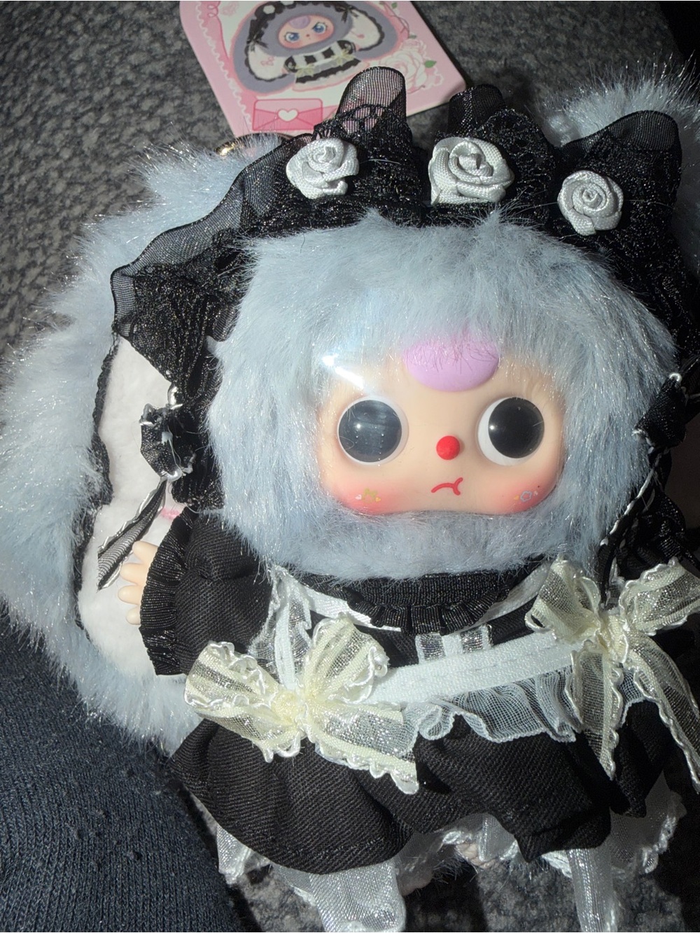 Baby Three Gothic Lolita Bunny plush keychain 8”